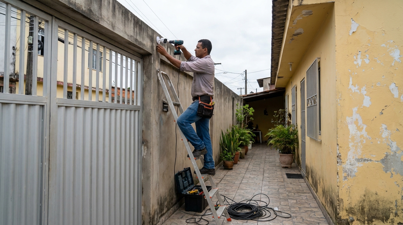 Instalacao de cameras de seguranca profissional em Santos‑SP