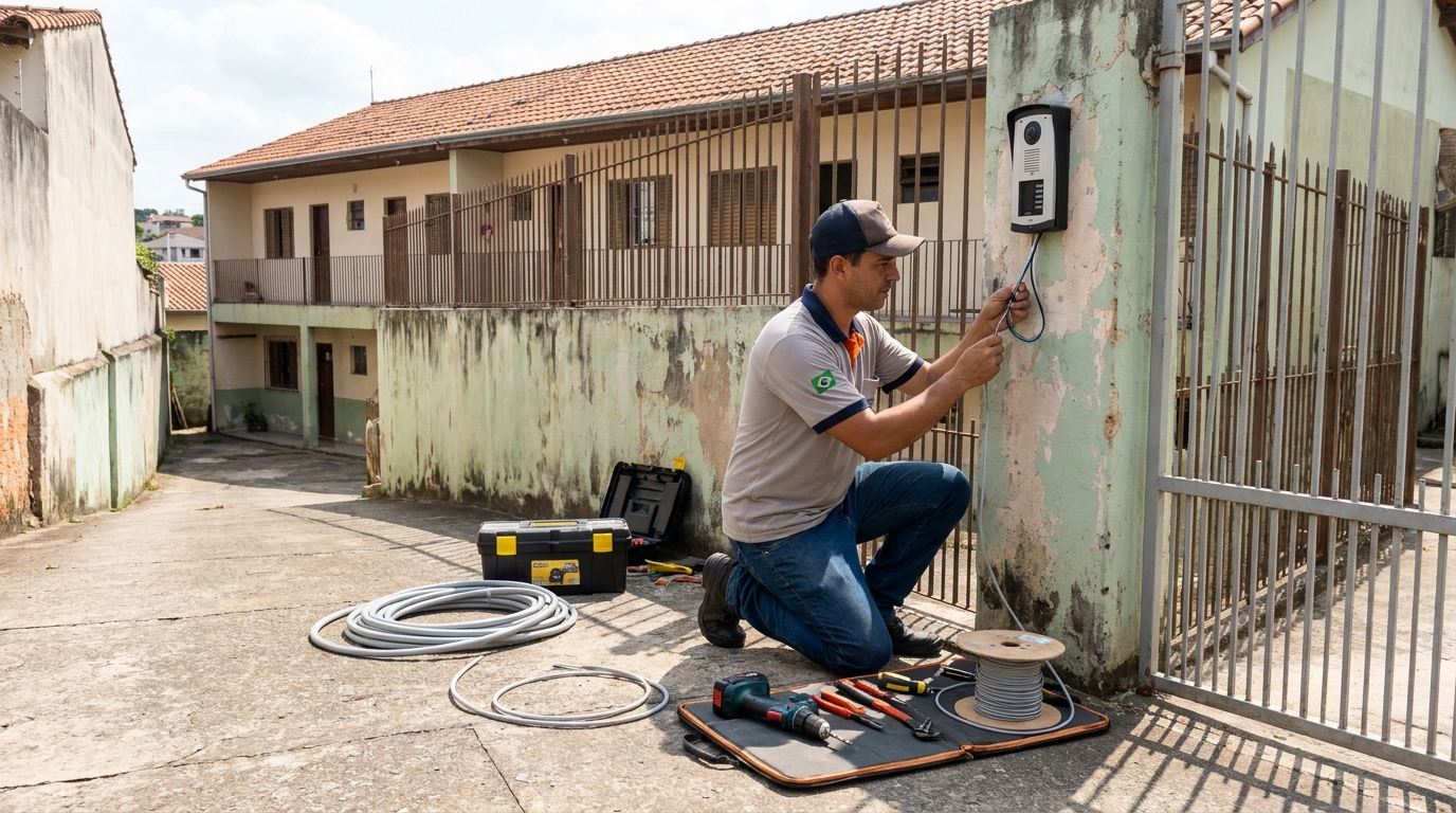 Instalacao de interfone residencial em Santos‑SP