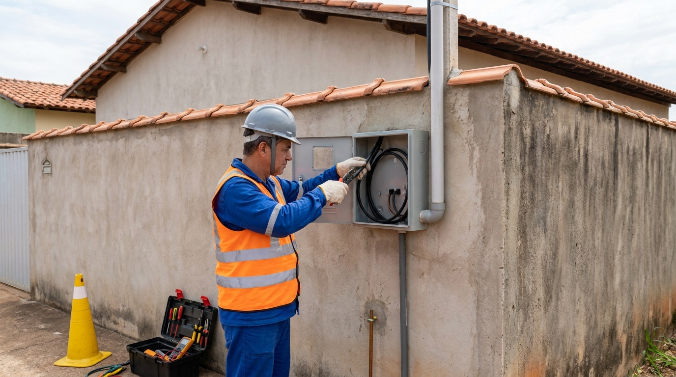 Instalacao de padrao de energia profissional em Santos‑SP