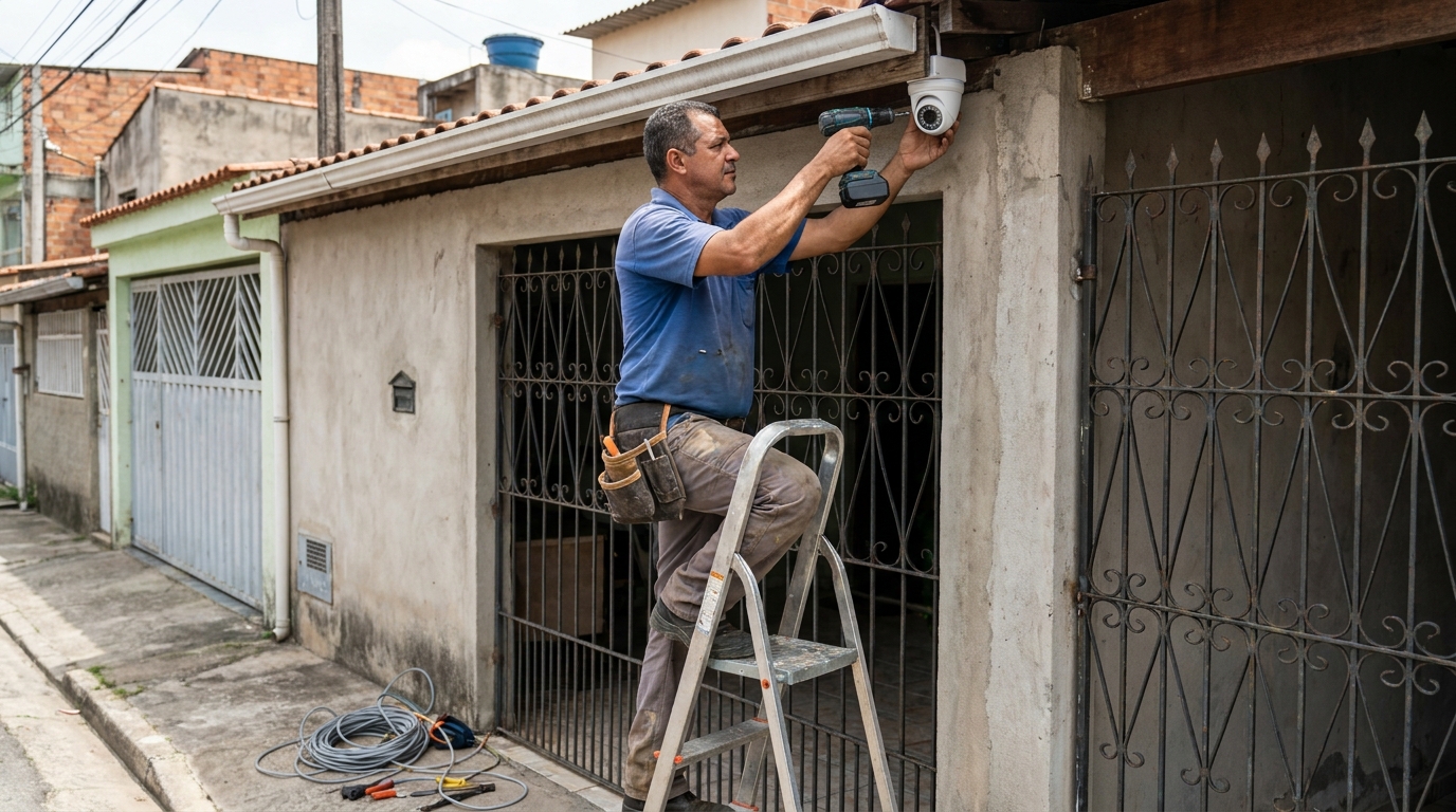 Instalacao de sistema de monitoramento em Santos‑SP